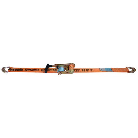 Sangle d'amarrage DoRapid longueur 6 m largeur 50 mm sauterelle + crochet pointu LC U 5000 daN DOLEZYCH