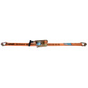Sangle d'amarrage DoRapInt longueur 8 m largeur 50 mm sauterelle + crochet pointu