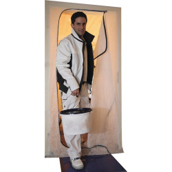 Porte anti-poussière Duo 1 tissu/1 rouleau de ruban adhésif tissu 2,2 x 1,1 m/bande 7 m x 36,6 mm approprié pour forme S, av ruban adhésif KIRCHNER
