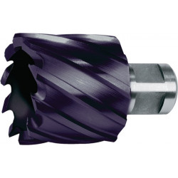 Couronne de carrotage D.14mm HSS TiAlN- recouvert Prof. coupe .30mm Weldon RUKO