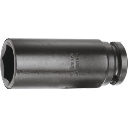 Jeu d'embout de clé à douille forte démult. K 19 L 1/2 ” ouv. de clé 16 mm L. 77 mm
