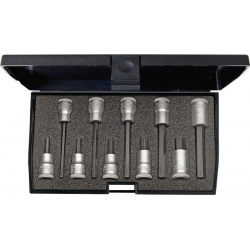 Jeu de clés à douille IN 30 LKM 10 pièces 3/8 po. 4-10 mm pour vis à six pans creux GEDORE