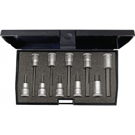 Jeu de clés à douille IN 30 LKM 10 pièces 3/8 po. 4-10 mm pour vis à six pans creux GEDORE
