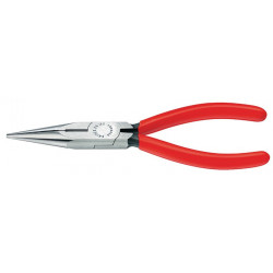 Pince à becs plats, ronds DIN ISO 5745 longueur 125 mm plat/rond droite poli revêt. en plastique KNIPEX