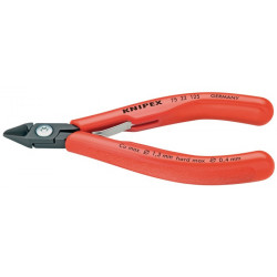 Pince coupante latérale électronique DIN ISO 9654 longueur 125 mm forme 2 facette oui, petit format KNIPEX