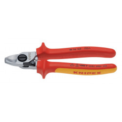 Coupe-câble longueur 165 mm tête chromée VDE gaines multicomposant forme 2 KNIPEX