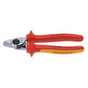 Coupe-câble longueur 165 mm tête chromée VDE gaines multicomposant forme 2 KNIPEX