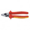 Coupe-câble longueur 165 mm tête chromée VDE gaines multicomposant forme 2 KNIPEX
