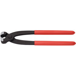 Pince pour tuyaux souples longueur totale 220 mm tête noire atramentée revêt. plastique KNIPEX