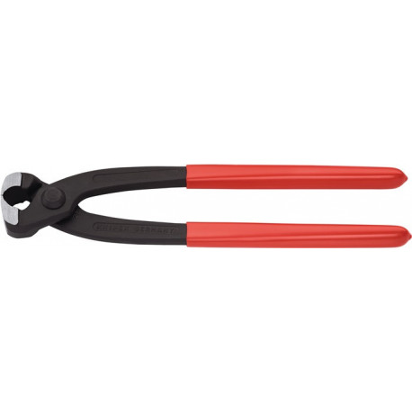 Pince pour tuyaux souples longueur totale 220 mm tête noire atramentée revêt. plastique KNIPEX
