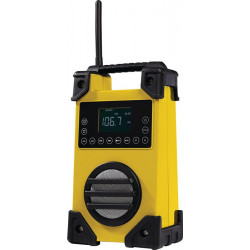 Radio de chantier 7,4 V/1500 mAh AC 100-240 V, 50/60 HZ DC 9 V/600 mA