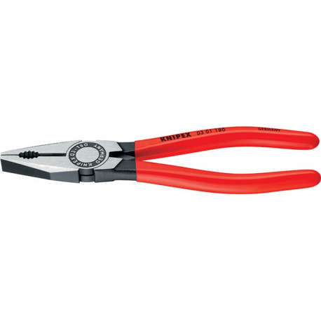 Pince universelle longueur 180 mm poli revêt. en plastique KNIPEX