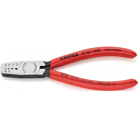 Pince pour embouts de câble longueur totale 145 mm 025-25 (AWG 23-13) mm² poli