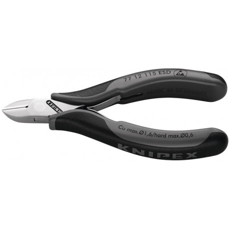 Pince coupante latérale électronique longueur 115 mm forme 1 facette oui poli mi