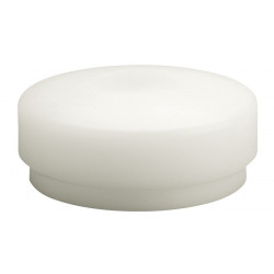 Tête de maillet à frappe amortie D. de la tête 35 mm nylon blanc dur