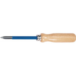 Racloir de mécanique de précision L. des lames 85 mm triangulaire 7 mm manche en bois RENNSTEIG