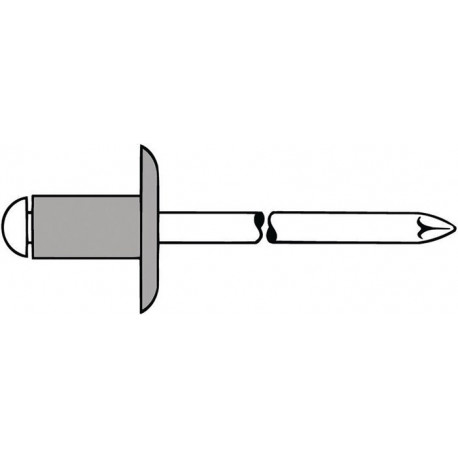 Rivet POP tige de rivet D. x l. 5 x 20 mm K11 aluminium/acier 250 pièce GESIPA (Par 250)