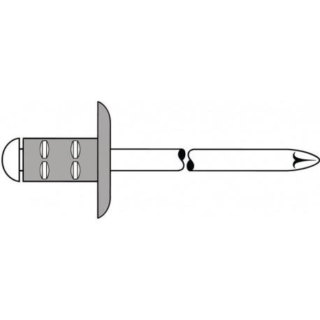 Rivet POP PolyGrip® tige de rivet D. x l. 4 x 17 mm K12 aluminium/acier 500 pièc (Par 500)