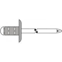 Rivet POP PolyGrip tige de rivet D. x l. 4 x 10 mm K12 aluminium/acier inoxydable 500 pièce GESIPA (Par 500)
