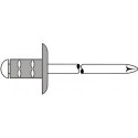 Rivet POP PolyGrip tige de rivet D. x l. 4 x 10 mm K12 aluminium/acier inoxydable 500 pièce GESIPA (Par 500)