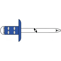 Rivet POP PolyGrip tige de rivet D. x l. 4 x 10 mm K12 acier/acier 500 pièce GESIPA (Par 500)
