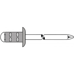 Rivet POP PolyGrip® tige de rivet D. x l 4 x 17 mm aluminium/acier inoxydable 50