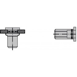 Écrou à river PolyGrip® tige de rivet D. x l. 11 x 20 mm M8 Alu tête plate ronde (Par 100)