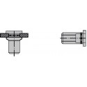 Écrou à river PolyGrip® tige de rivet D. x l. 11 x 20 mm M8 Alu tête plate ronde (Par 100)