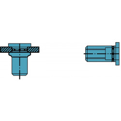 Écrou à river PolyGrip® tige de rivet D. x l. 11 x 20 mm M8 acier inoxydable A2 (Par 100)