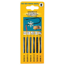 Assortiment lames de scie à chantourner 24 pcs. adapté à montures de scie à main pour bois/métal HAUNSTETTER