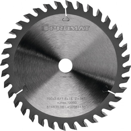 Lame pour scie circulaire de précision D. ext. 230 mm nombre de dents 64 WZ perç