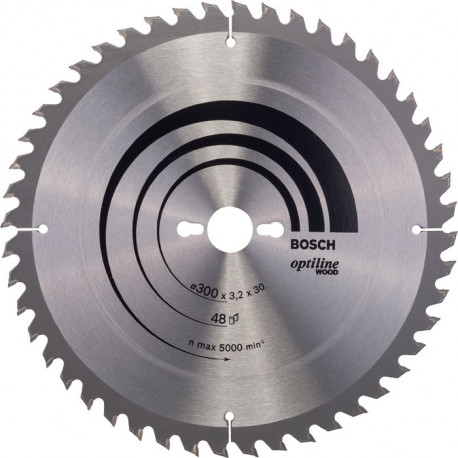 Lame pour scie circulaire Optiline Wood Ext 300mm Z.48 UW Percage 30mm Larg coupe.3,2mm