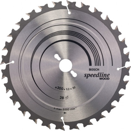 Lame pour scie circulaire D. ext. 300 mm nombre de dents 28 WZ perçage 30 mm l. de coupe 3,2 mm HM BOSCH