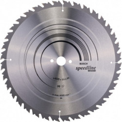 Lame pour scie circulaire Speedline Wood Ext 400mm Z.36 WZ Percage 30mm Larg.coupe 3,5mm HM