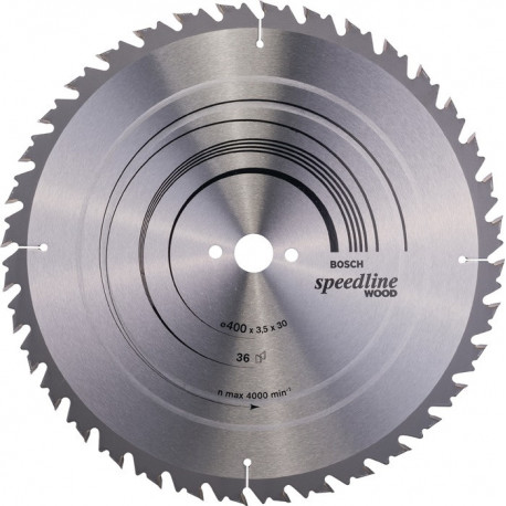 Lame pour scie circulaire Speedline Wood Ext 400mm Z.36 WZ Percage 30mm Larg.coupe 3,5mm HM