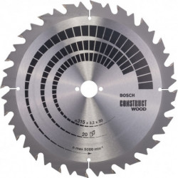 Lame pour scie circulaire D. ext. 315 mm nombre de dents 20 WZ perçage 30 mm l. de coupe 3,2 mm carbure BOSCH