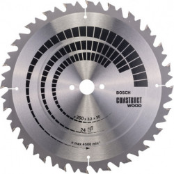 Lame pour scie circulaire Ext 350mm Z.24 WZ Percage 30mm Larg coupe.3,2mm HM BOSCH