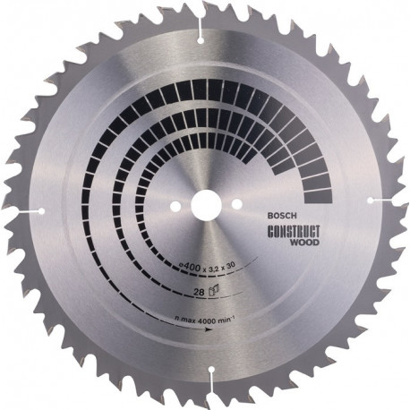 Lame pour scie circulaire Ext 400mm Z.28 WZ Percage 30mm Larg coupe.3,2mm HM BOSCH