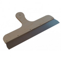 Spatule de surface largeur 400 mm manche en bois lame en acier polie