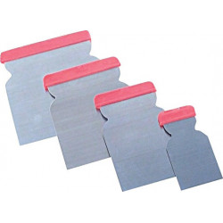 Jeu de spatules japonaises 4 pièces acier 1 spatule de chaque 50/80/100/120 mm dans un sachet transparent TRUFA