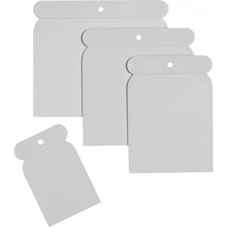Jeu de spatules japonaises 4 pièces plastique 1 spatule de chaque 50/80/100/120 mm dans un sachet transparent