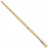 Pinceau de soie Gussow taille 2 largeur 5 mm soies claires de haute qualité tôle blanche manche en bois brut (Par 12)