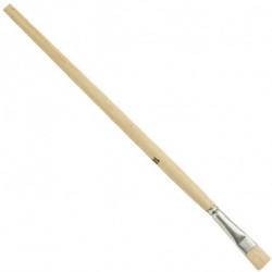 Pinceau de soie Gussow taille 10 largeur 10 mm soies claires de haute qualité tô (Par 12)