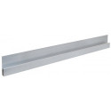 Règle à lisser en alu forme h longueur 1200 mm avec bourrelet de renforcement aluminium