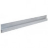 Règle à lisser en alu forme h longueur 1200 mm avec bourrelet de renforcement aluminium