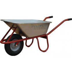 Brouette à caisse profonde Allcar 100 100 l roue gonflable sur jante en tôle CAPITO