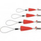 Boucle tire-câbles RUNPOFIX 4 pièces avec cap. de prot. et filet. RTG D. 6 mm Se