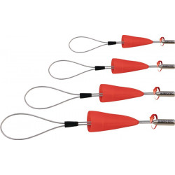Boucle tire-câbles RUNPOFIX 4 pièces avec cap. de prot. et filet. RTG D. 6 mm Se