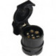 Adaptateur court mini plastique tension de 12 V poids 0,08 kg noir 7 pôles au détail