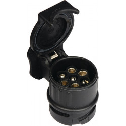 Adaptateur court mini plastique tension de 12 V poids 0,08 kg noir 7 pôles au détail